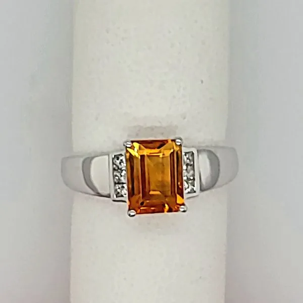 EMERALD CITRINE AND DIAMOND RING Van Scoy Jewelers Wyomissing, PA