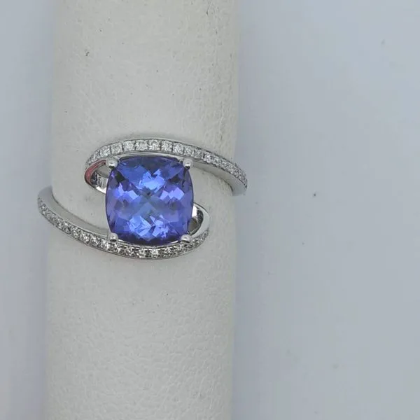 Exquisite 14K White Gold Diamond and Tanzanite Ring | 2.50ct Cushion Tanzanite & 0.18ct Diamonds/ VanScoy Jewelers of Wyomissing Van Scoy Jewelers Wyomissing, PA