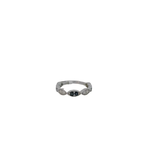 14K White Gold Stackable Ring with Alternating Round Sapphires & Diamonds - 0.57 CTW SI2 Quality/ VanScoy Jewelers of Wyomissing Van Scoy Jewelers Wyomissing, PA