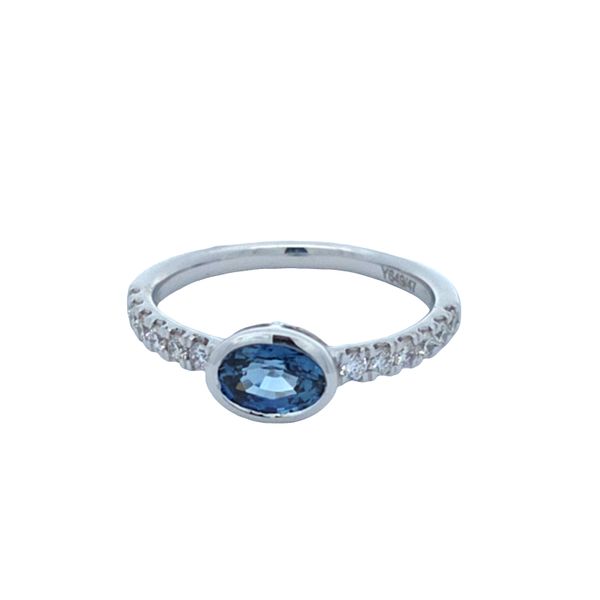 14K White Gold Sapphire & Diamond Ring – 0.75 Ct Sapphire, 0.28 Ct Diamonds Van Scoy Jewelers Wyomissing, PA
