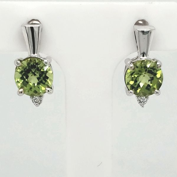 Peridot & Diamond Post Earrings Van Scoy Jewelers Wyomissing, PA