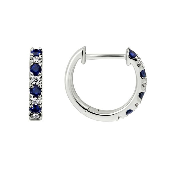 Sapphire & Diamond Hoop Earrings Van Scoy Jewelers Wyomissing, PA