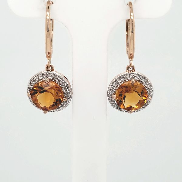 Citrie & Diamond Dangle Earrings Van Scoy Jewelers Wyomissing, PA