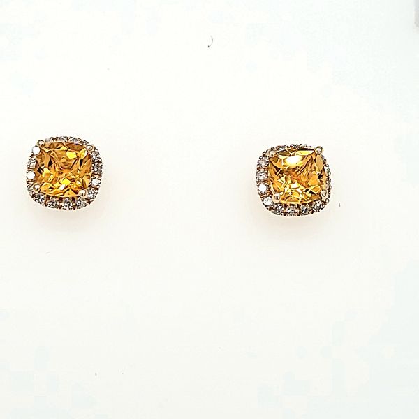 Citrine and Diamond Earrings Van Scoy Jewelers Wyomissing, PA