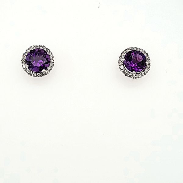 Twilight Sparkle: Amethyst and Diamond Earrings Van Scoy Jewelers Wyomissing, PA