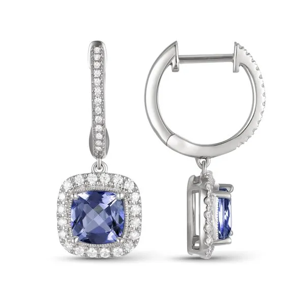 Tanzanite and Diamond Dangle Earrings Van Scoy Jewelers Wyomissing, PA
