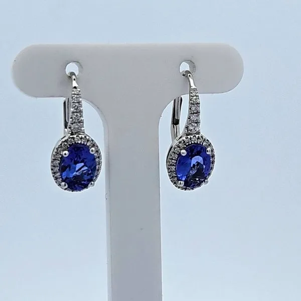 Tanzanite Treasures: 14K White Gold Oval Tanzanite and Di...