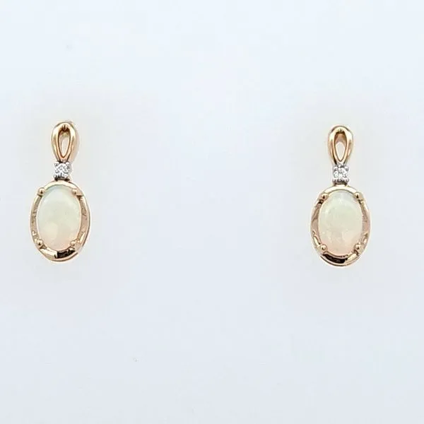 OVAL OPAL DIAMOND EARRINGS/ VanScoy Jewelers of Wyomissing