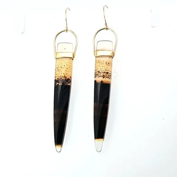 Vintage Charm: Patti Page 22K Yellow Gold Earrings with M...