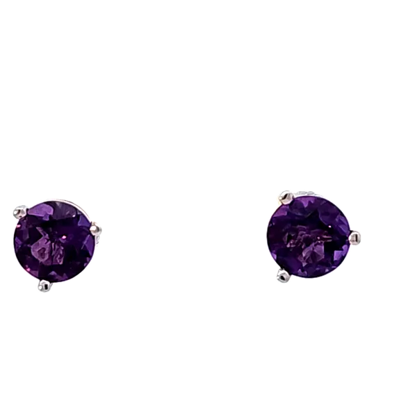 Elegant 14K White Gold Amethyst Earrings – Timeless Sophistication/ VanScoy Jewelers of Wyomissing Van Scoy Jewelers Wyomissing, PA