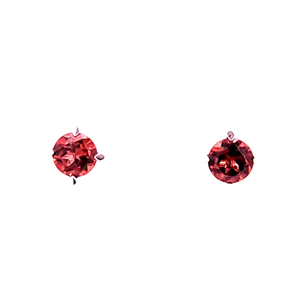14K White Gold Stud Earrings with Two Round Garnets, 1.24 Carat Total Weight/ VanScoy Jewelers of Wyomisssing Van Scoy Jewelers Wyomissing, PA