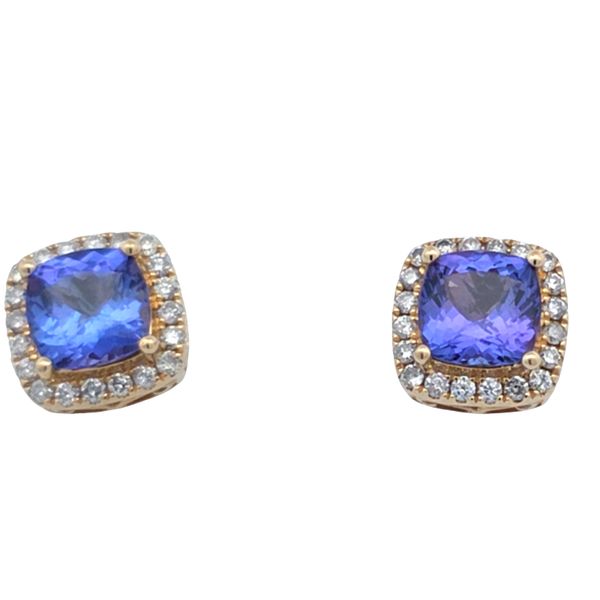14K Yellow Gold Tanzanite & Diamond Earrings – 2.50 Ct Tanzanite Van Scoy Jewelers Wyomissing, PA