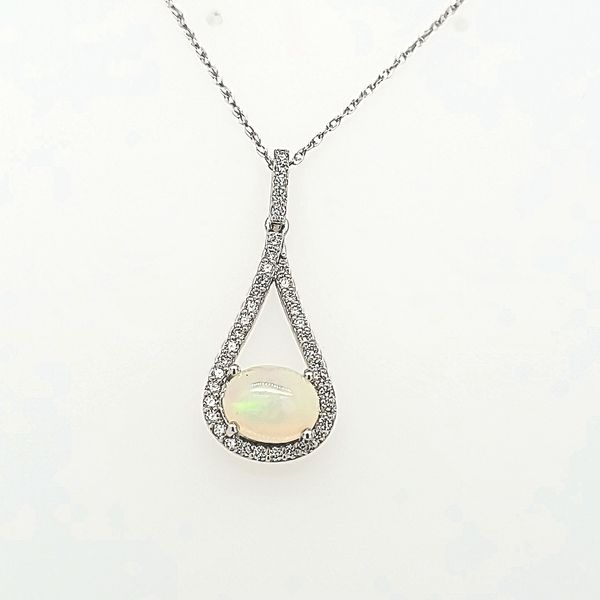 Diamond & Opal Pendant Van Scoy Jewelers Wyomissing, PA