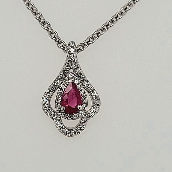 Ruby & Diamond Pendant Van Scoy Jewelers Wyomissing, PA
