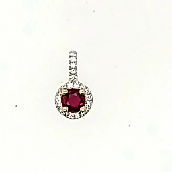 14 Karat White Gold Pendant with 0.28 Carat Ruby, Diamond Halo 0.07 CTW/ VanScoy Jewelers of Wyomissing similar item image