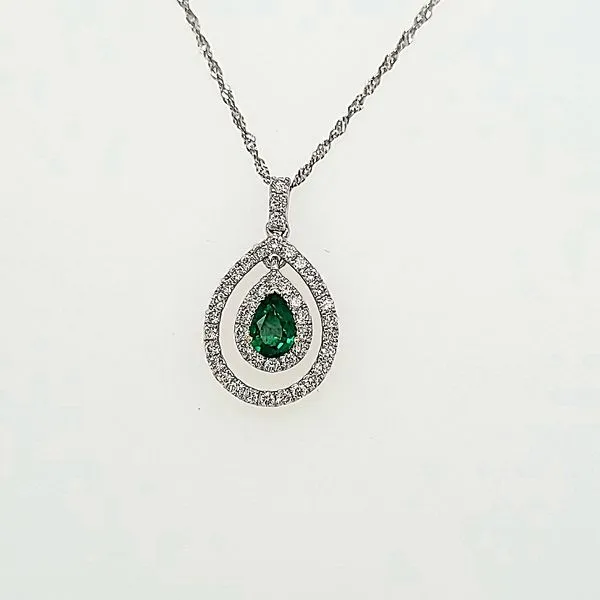 DIAMOND AND EMERALD PENDANT Van Scoy Jewelers Wyomissing, PA