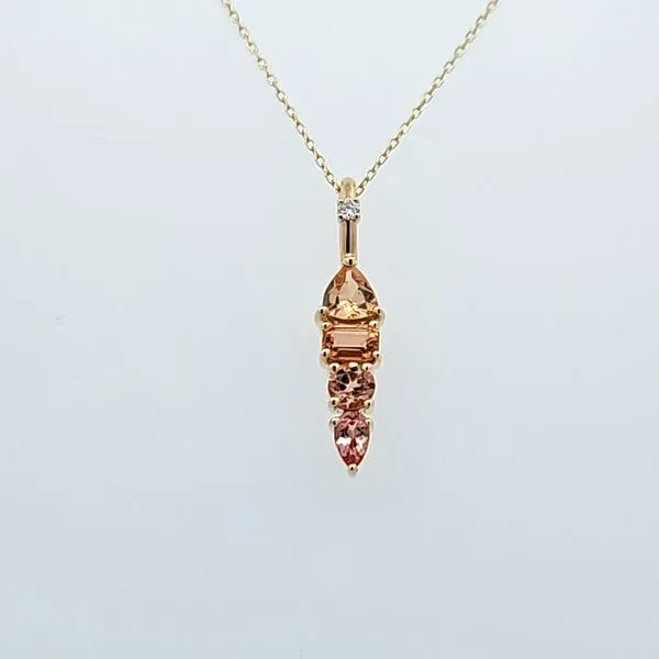 Radiant Charm: 14 Karat White Gold London Blue Topaz and Diamond Pendant/ VanScoy Jewelers of Wyomissing similar item image