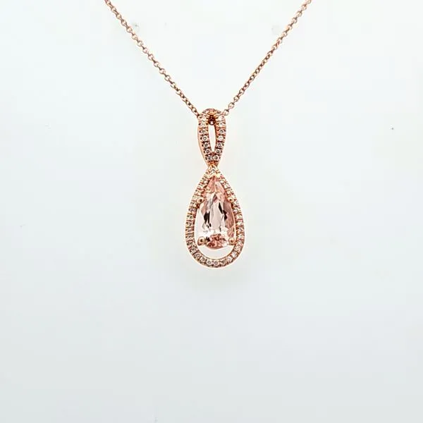 Timeless Grace: 14 Karat Rose Gold Morganite and Diamond ...