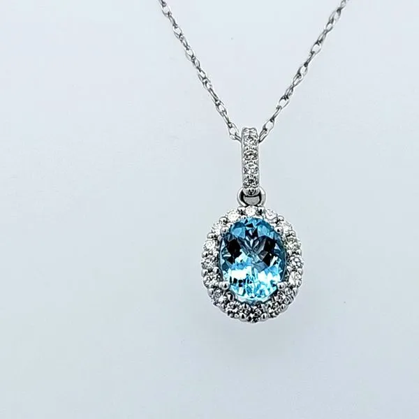 AQUAMARINE AND DIAMOND PENDANT Van Scoy Jewelers Wyomissing, PA
