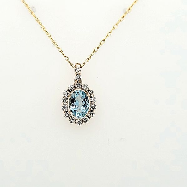 Diamond & Aquamarine Pendant Van Scoy Jewelers Wyomissing, PA