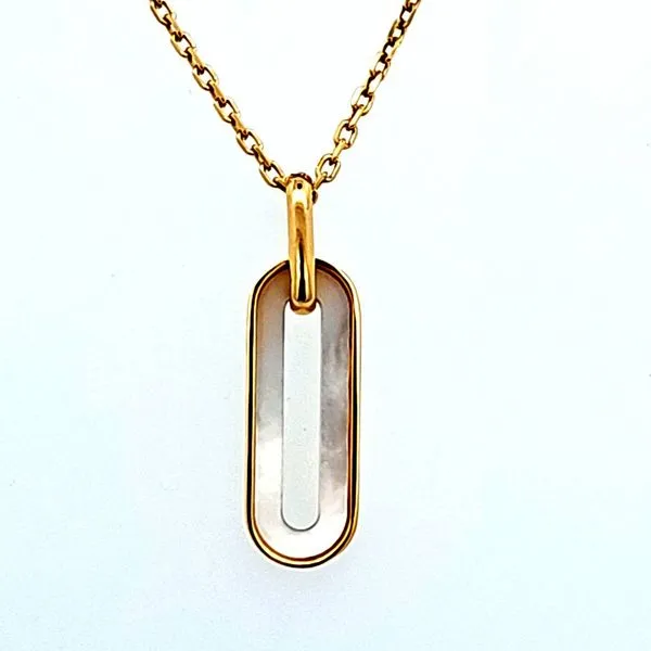 Timeless Elegance: 14 Karat Yellow Gold Mother of Pearl Necklace/ VanScoy Jewelers of Wyomissing Van Scoy Jewelers Wyomissing, PA