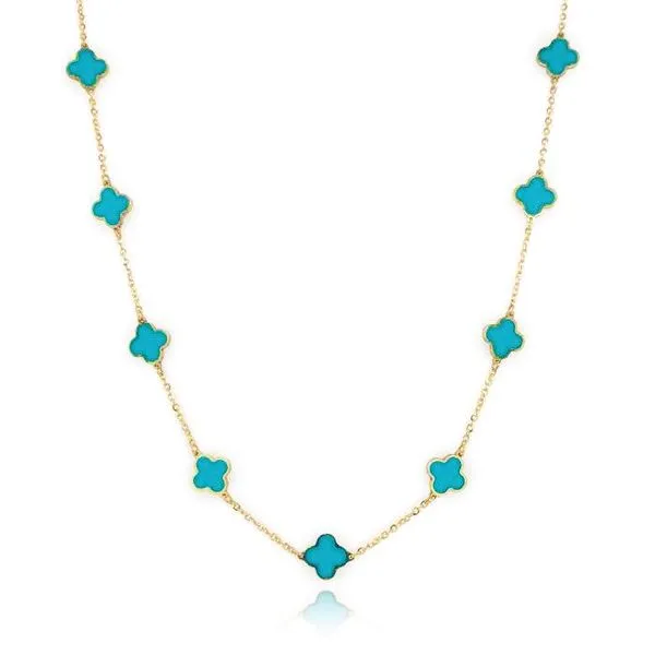 TURQUOISE NECKLACE | STATION NECKLACE | 14 KARAT | YELLOW GOLD Van Scoy Jewelers Wyomissing, PA