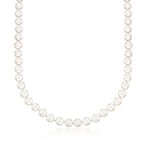 Freshwater Pearl Necklace 5.5-6 mm - 18 Inch with 14K White Gold Filigree Clasp/ VanScoy Jewelers of Wyomissing Van Scoy Jewelers Wyomissing, PA