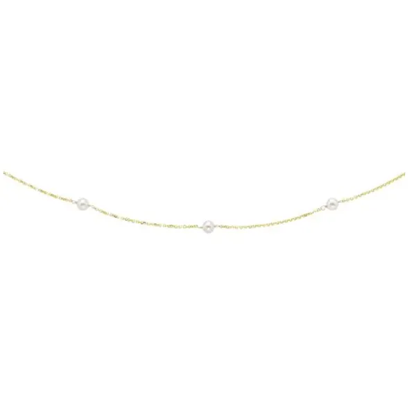 Elegant Pearl Station Necklace – Timeless Minimalist Design Van Scoy Jewelers Wyomissing, PA