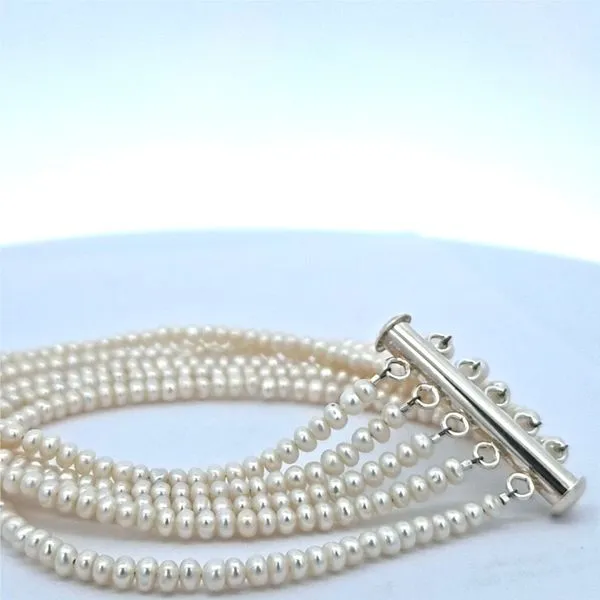 Patti Page Multi-Strand Freshwater Pearl Bracelet with El...