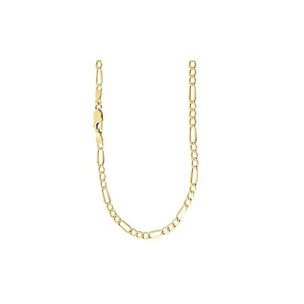 14 Karat Yellow Gold Hollow Figaro Chain 22 Inches\/ VanS...