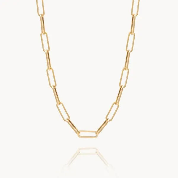 Shop 14K Yellow Gold 3.15mm Paperclip Necklace - 20 Inche...