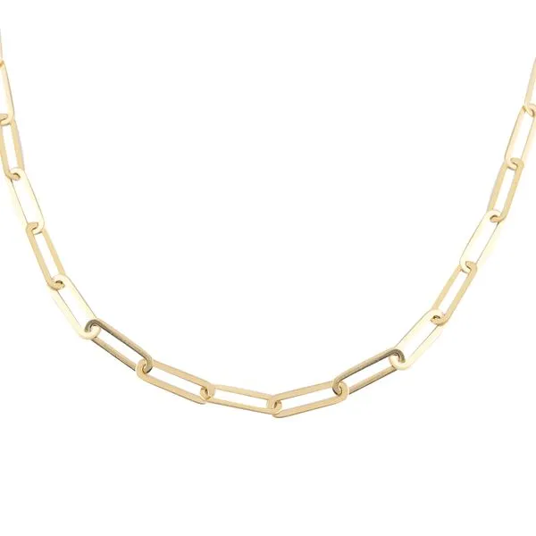 14K Yellow Gold Paper Clip Bracelet | 7.25 Inches, Elegant and Timeless Design Van Scoy Jewelers Wyomissing, PA