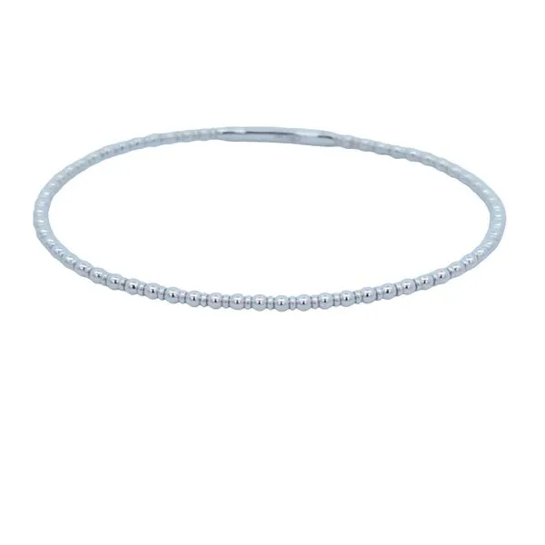 14K White Gold Tracer Flexible Bangle Bracelet with Titanium Wire – 6.75 Inch Van Scoy Jewelers Wyomissing, PA