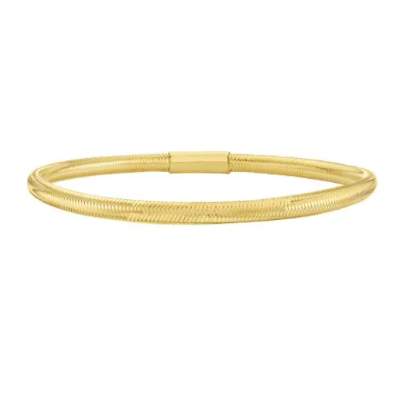 14K Yellow Gold Small Stretch Mesh Bracelet – Comfortable & Stylish Van Scoy Jewelers Wyomissing, PA