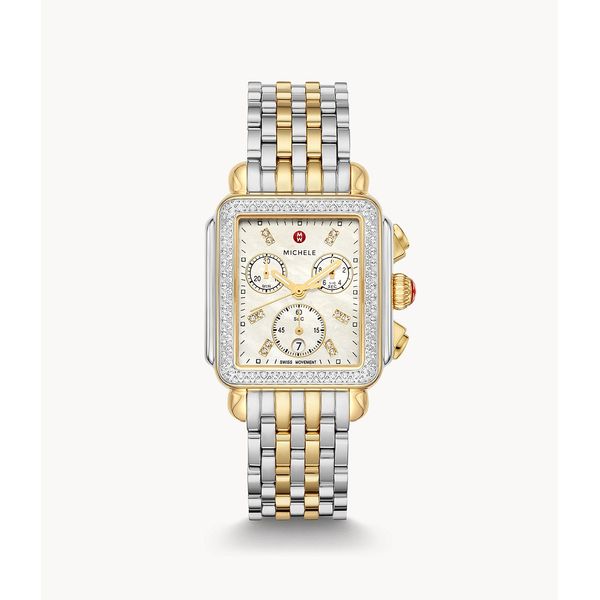 MICHELE DECO TWO TONE 18K GOLD DIAMOND WATCH Van Scoy Jewelers Wyomissing, PA