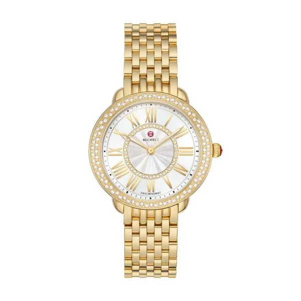 Michele Serein Mid Gold-Plated Stainless Steel 16mm Watch...