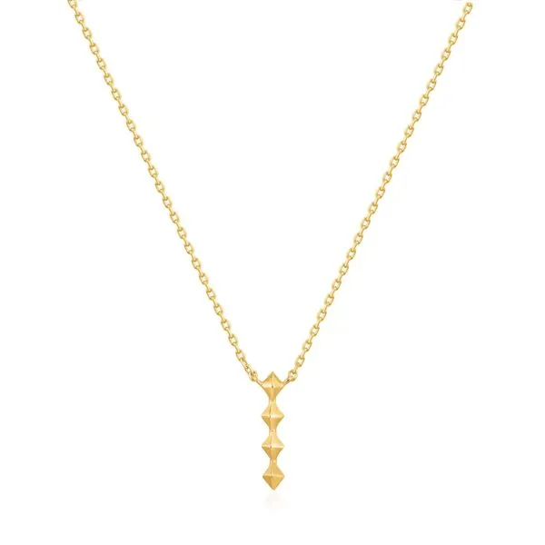 ANIA HAIE GOLD PLATED SPIKE DROP NECKLACE Van Scoy Jewelers Wyomissing, PA