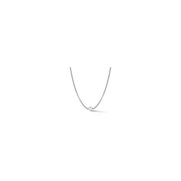 JAI by John Hardy Sterling Silver 2.7 MM Box Chain Necklace with 8 MM Freshwater Pearl, Size 16 + 4