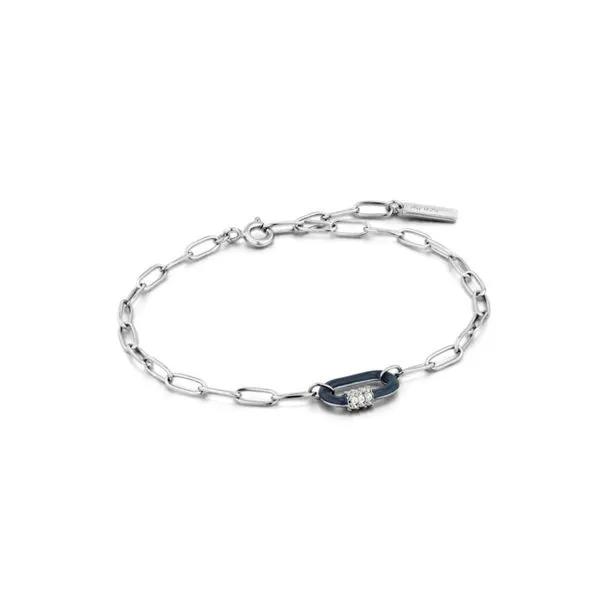ANIA HAIE | STERLING SILVER BRACELET | BLACK ENAMEL Van Scoy Jewelers Wyomissing, PA