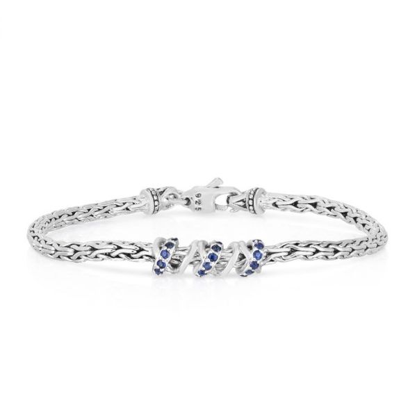 Sterling Silver Bracelet with Blue Sapphire Van Scoy Jewelers Wyomissing, PA