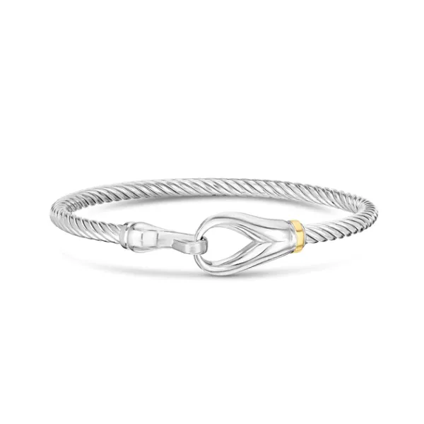 Silver & 18K Gold Nautical Hook Bracelet: A Stylish Maritime Touch/ VanScoy Jewelers of Wyomissing Van Scoy Jewelers Wyomissing, PA
