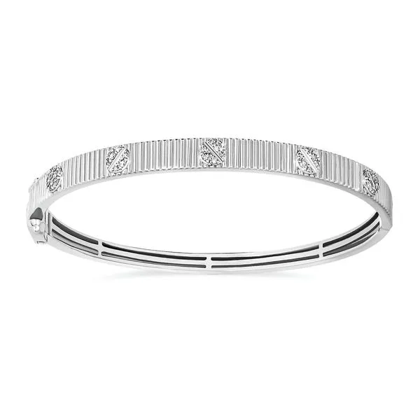 1/4 CTW Diamond Bangle Bracelet in Sterling Silver with 10KT Clasp/ VanScoy Jewelers of Wyomissing Van Scoy Jewelers Wyomissing, PA