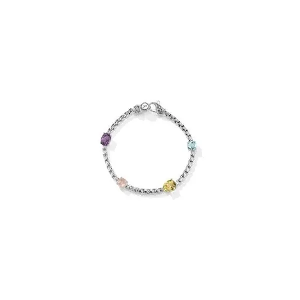 JAI by John Hardy Sterling Silver 4.0mm Origin Chain Gemstone Bracelet in Sea - Size M Van Scoy Jewelers Wyomissing, PA