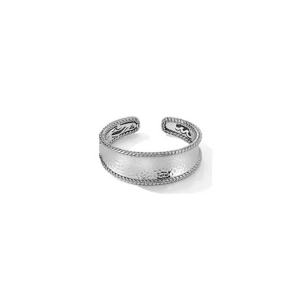 JAI by John Hardy Sterling Silver Hammered Cuff Bangle with Basketweave - Size M Van Scoy Jewelers Wyomissing, PA