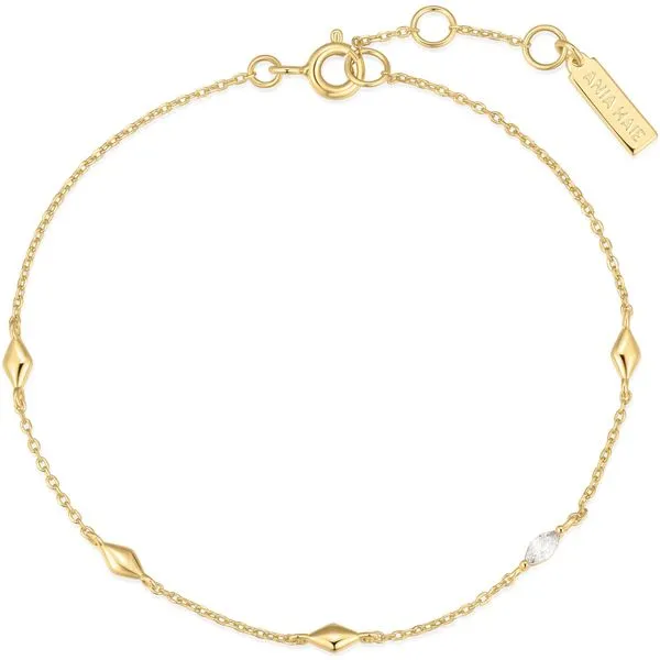 ANIA HAIE Gold-Plated Sterling Silver Multi Rhombus Station Bracelet Van Scoy Jewelers Wyomissing, PA