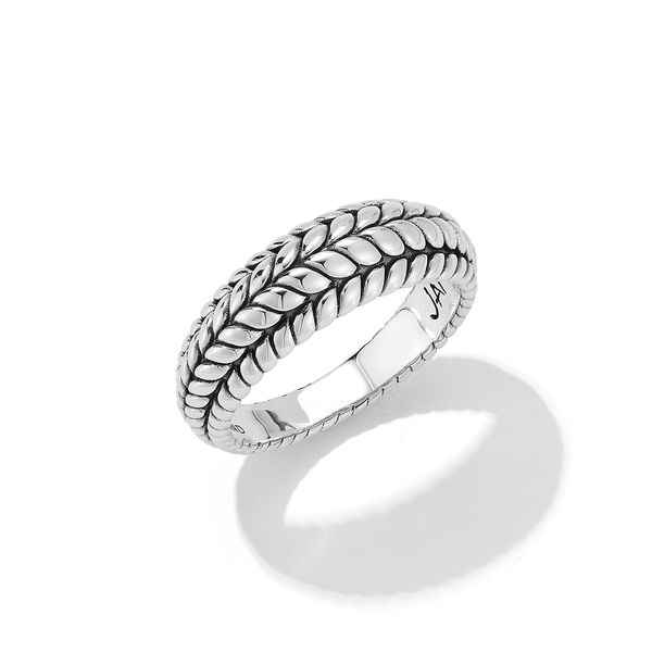 JAI Sterling Silver Basketweave Domed Ring – Size 7 Elegant Statement Jewelry Van Scoy Jewelers Wyomissing, PA