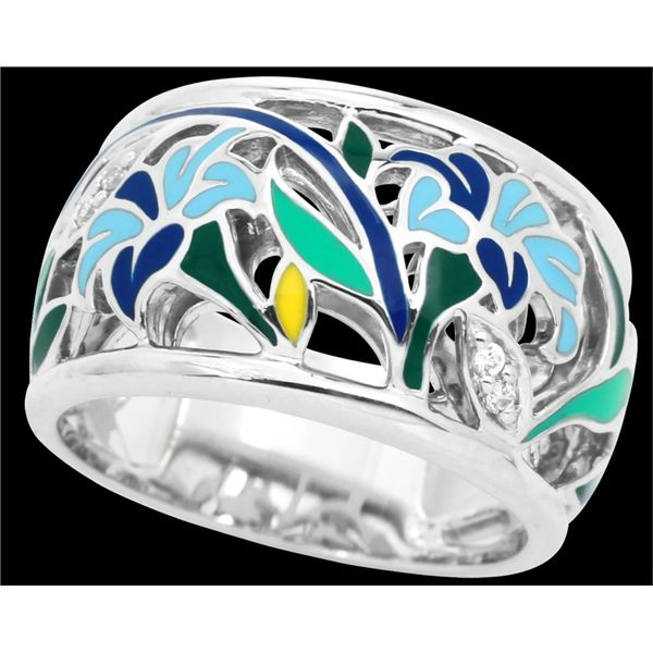 STERLING SILVER RING | STERLING SILVER | ENAMEL | BELLE ETOILE | MORNING GLORY Van Scoy Jewelers Wyomissing, PA