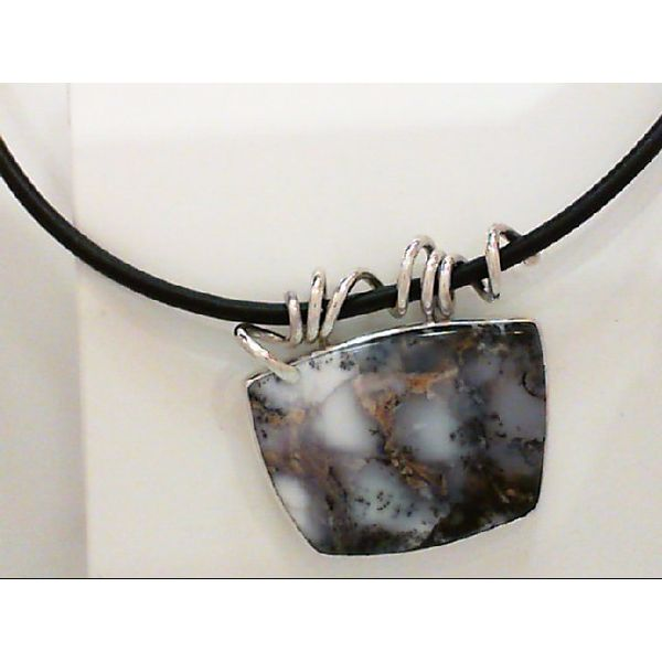 STERLING SILVER PENDANT | PATTI PAGE DESIGNER | DENDRITE OPAL Van Scoy Jewelers Wyomissing, PA