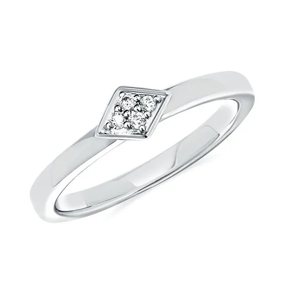 .05 CTW Diamond Stackable Ring in Sterling Silver, Size 7 similar item image