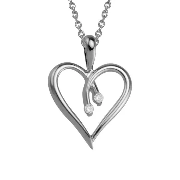 SILVER NECKLACE | HEART NECKLACE | DIAMOND PENDANT Van Scoy Jewelers Wyomissing, PA